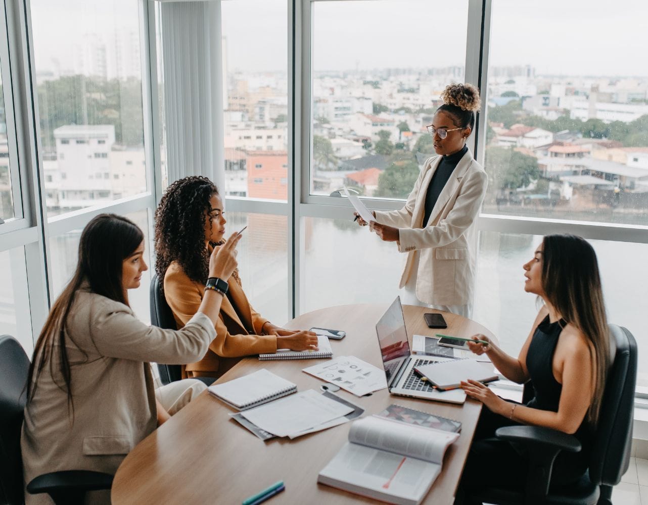 Employees engage in open dialogue during intercultural communication training